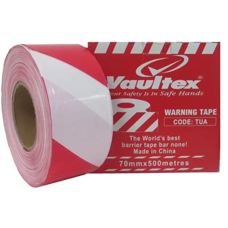Vaultex Red & White Warning Tape